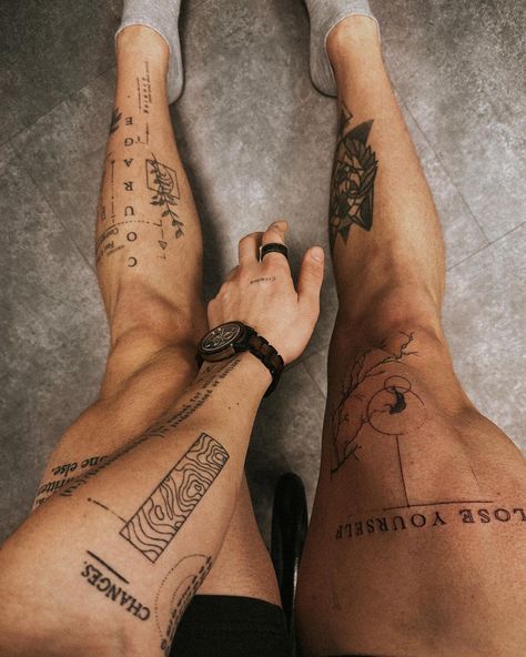 Simple Leg Tattoos, Shin Tattoo, Simple Tattoos For Guys, Torso Tattoos, Cool Arm Tattoos, Wrist Tattoos For Guys, Tattoo Inspiration Men, Tasteful Tattoos, Leg Tattoo Men