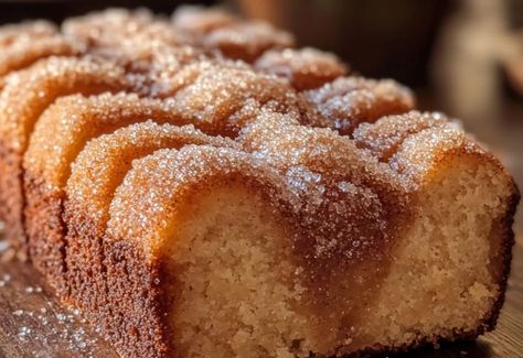 Autumn's Splendor | 🍎 Spiced Apple Cider Donut Loaf with a Cinnamon Sugar Crust 🍎 | Facebook Apple Cider Loaf, Apple Cider Donut Loaf, Donut Loaf, Apple Cider Desserts, Apple Cider Recipe, Spiced Apple Cider, Apple Cider Donuts, Bread Machine Recipes, Loaf Cake