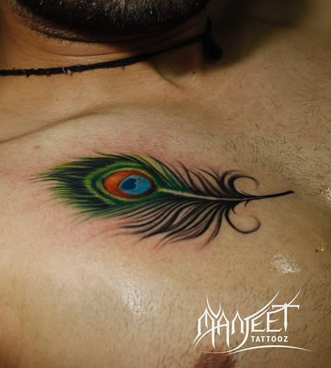 Small Peacock Tattoo, Krishna Tattoo, Peacock Feather Tattoo, Peacock Tattoo, Om Tattoo, Feather Tattoo Design, Shiva Tattoo, Mermaid Tattoos, Feather Tattoo