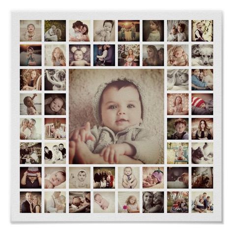 Custom Keepsake Filter Photo Collage Personalized Poster Diy Photo Collage Ideas Creative, Photo Wall Layout, Photo Collage Ideas, Baby Photo Collages, Cadre Photo Original, Collage Gifts, Photo Collage Diy, Wedding Photo Collage, Family Photo Gifts