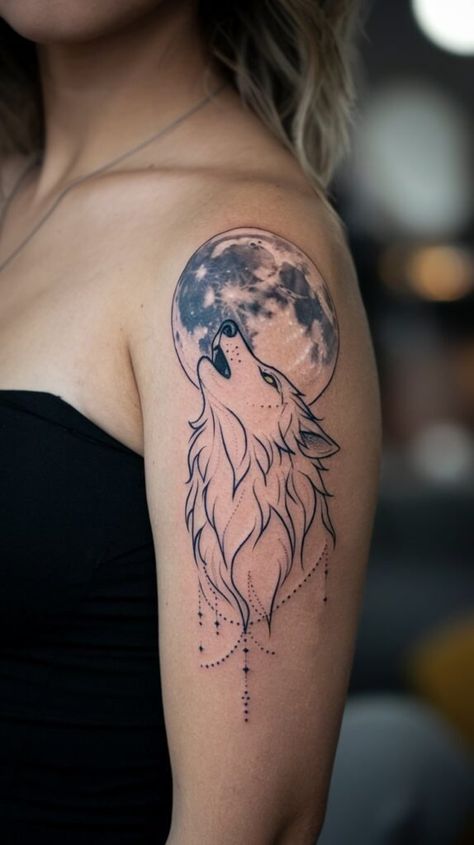 Wolf Forearm Tattoo, Wolves Tattoo, Wolf And Moon Tattoo, Forearm Tattoo Designs, Small Wolf Tattoo, Cubs Tattoo, Freedom Tattoos, Forearm Tattoo Ideas, Howling At The Moon