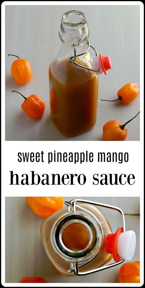 Habanero Recipes, Mango Habanero Sauce, Homemade Hot Sauce, Habanero Sauce, Habanero Hot Sauce, Hot Sauce Recipes, Starters Recipes, Homemade Sauce, Canning Recipes