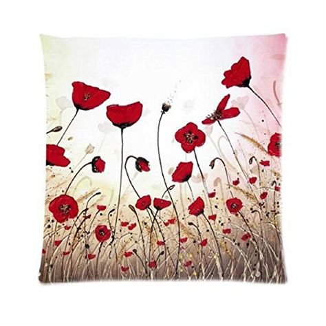 VESNIBA Pillow Case Sofa Waist Throw Cushion Cover Home Decor D ** Read more  at the image link. Note: It's an affiliate link to Amazon Poppies Flower, Cheap Cushion Covers, Cheap Pillows, Flower Cushion, Buy Sofa, Pillowcase Pattern, Decor Pillows, Flower Pillow, Red Poppy