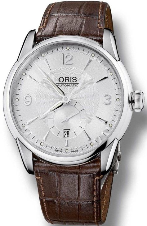 Oris Watch Artelier Small Second Leather #bezel-fixed #bracelet-strap-leather #brand-oris #case-material-steel #case-width-40-00mm #date-yes #delivery-timescale-call-us #dial-colour-silver #gender-mens #jura-top-sellers #luxury #movement-automatic #official-stockist-for-oris-watches #packaging-oris-watch-packaging #subcat-artelier #supplier-model-no-01-623-7582-4071-07-5-21-70fc #warranty-oris-official-2-year-guarantee #water-resistant-30m  #watch #wristwatch Hamilton Jazzmaster, Oris Watches, Hamilton Watch, Automatic Watches For Men, Kids Watches, Brown Leather Strap, Luxury Watches For Men, Omega Seamaster, Automatic Watch