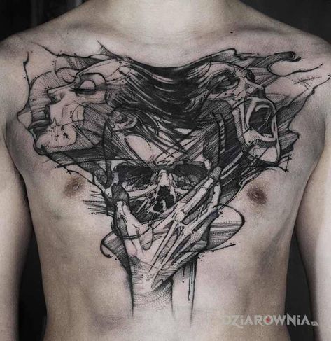 Stammestattoo Designs, Tattoo Quotes For Men, Tattoo Placements, Pieces Tattoo, Chest Tattoos For Women, Chest Piece Tattoos, Creepy Tattoos, Chest Piece, Dark Tattoo