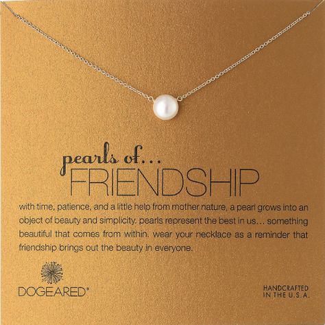 Pearls of Friendship Necklace - Friendship Day gifts for friends Gifts Forbest Friend, Dogeared Jewelry, Best Friend Gift Ideas, Necklace Friendship, Friend Gift Ideas, Friendship Day Gifts, Friendship Necklace, Friends Diy, Ideas Hogar