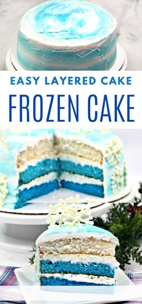 Disney Frozen Cake Recipe is a Perfect Frozen Themed Idea, This Disney Frozen Cake is so much fun and a tasty treat to eat. A Frozen Layered Cake is a fun way to celebrate a birthday party or your love of the Frozen movie by eating a delicious homemade Winter Wonderland cake! The Best Easy Frozen Cake Ideas Homemade Frozen Birthday Cake, Frozen Birthday Cake Easy, Homemade Elsa Cake, Homemade Frozen Cake, Easy Frozen Cake, Frozen Cake Ideas, Disney Frozen Cake, Olaf Cake, Cupcake Diaries