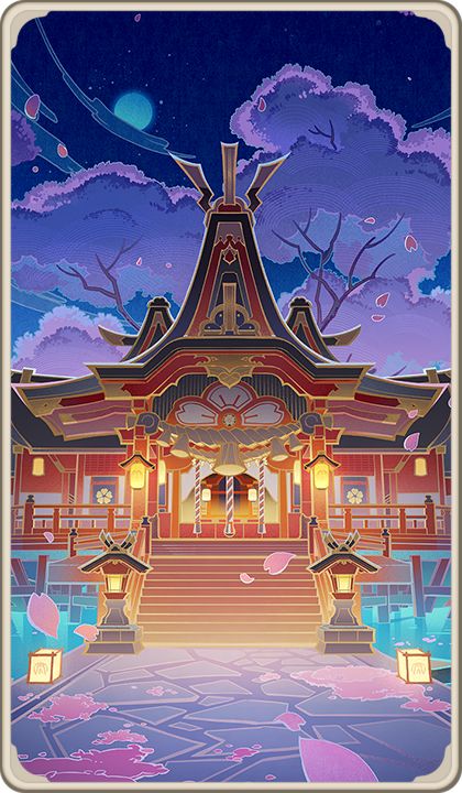 Grand Narukami Shrine | Genshin Impact Wiki | Fandom Grand Narukami Shrine, Narukami Shrine, Cute Venti, Video Games Aesthetic Wallpaper, Genius Invokation, Gaming Drawing, Prince Dragon, Game Card Design, Wall Paper Phone