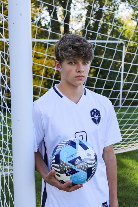 #soccer #photography #seniorpictures #portrait Male Senior Pictures Poses Soccer, Soccer Senior Photos Boys, Guys Soccer Senior Pictures, Soccer Branding, Soccer Portraits, Soccer Photography Poses, Soccer Senior Pictures, Soccer Photos, Soccer Poses