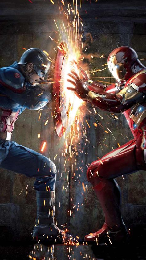 Captain America vs Ironman Civil War Capitan America Wallpaper, Iron Man Vs Captain America, Best Marvel Movies, Iron Man Hd Wallpaper, Captain America Wallpaper, Iron Man Wallpaper, Paul Bettany, Hulk Avengers, Iron Man Captain America