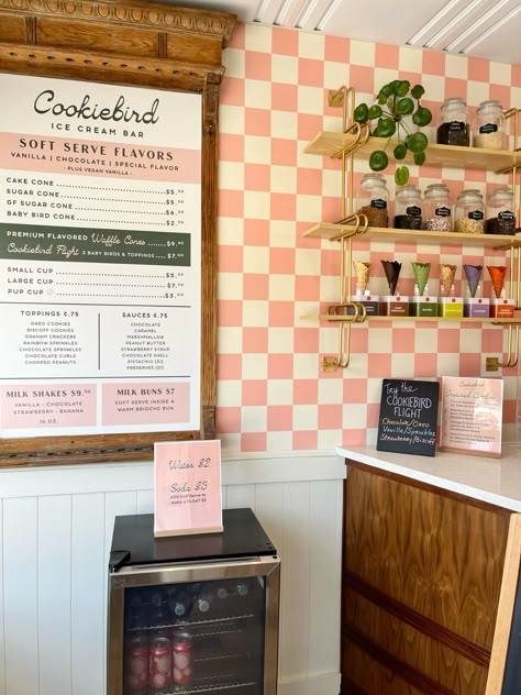 50s Cafe Aesthetic, Malt Shop Aesthetic, Vintage Ice Cream Aesthetic, 90s Ice Cream Shop, Beach Cafe Menu Design, Vintage Ice Cream Truck Aesthetic, Minimalist Ice Cream Shop, 60s Ice Cream Parlor, 1950s Coffee Shop