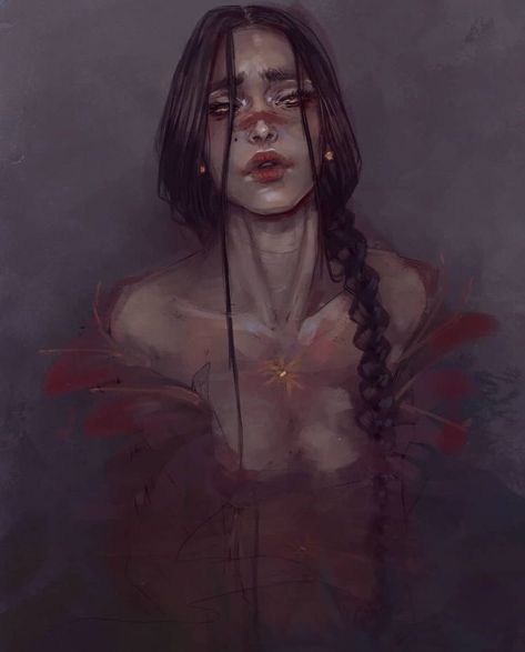 Feral Poses Reference Human, Alien Woman Character Design, Female Vampire Oc, Female Vampire Character Design, Vampire Oc Female Art, Vampire The Masquerade Character Art, Native American Character Design, Vampire Art Female, Female Vampire Art