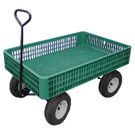 Farm Tuff - Crate Cart Wagon - 800 Lbs Capacity - 30" X 46" 03910-G - Rona Bread Store, Bike Cart, Best Greenhouse, Lean To Greenhouse, Hand Cart, Wagon Wheels, Utility Wagon, Wheelbarrows, Pvc Projects