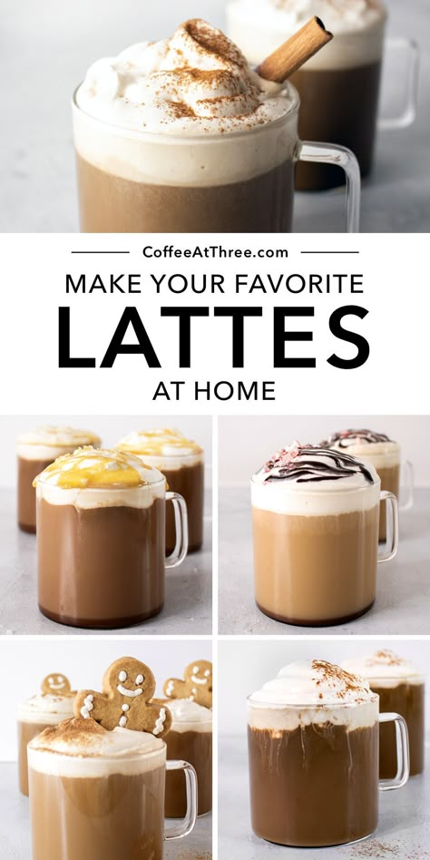 Latte Recipes At Home, Recipes Using Coffee, Mocha Drink Recipe, Homemade Lattes, Expresso Recipes, Espresso Machine Recipes, Flavored Coffee Recipes, Espresso Drink Recipes, Coffee Machine Nespresso