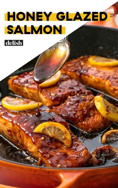 Honey Garlic Glazed Salmon, Salmon Recipes Baked Healthy, Honey Glazed Salmon, Salmon Glaze Recipes, Garlic Butter Salmon, Garlic Salmon, Pasta Carbonara, Honey Glazed, Baked Salmon Recipes