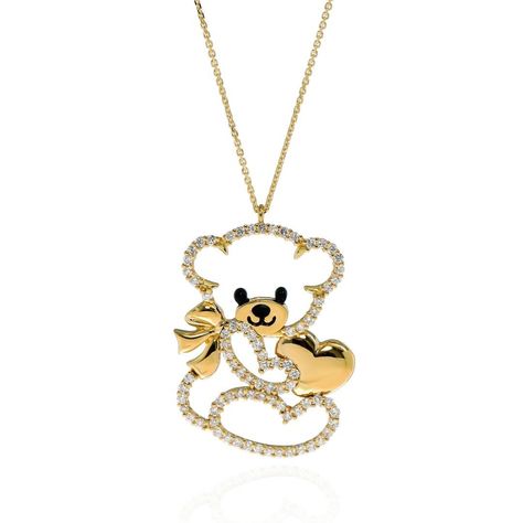 Discover great products at the best prices at Dealmoon. Minu by Giovanni Ferraris 18K Yellow Gold Diamond Teddy Bear with Polished Hearts Pendant Necklace. Price:$1073.10 Mushroom Jacket, Memorable Jewelry, Teddy Bear Pendant, Potato Filling, Jacket Potato, Vintage Teddy Bears, Bear Pendant, Cute Bear, Cute Bears