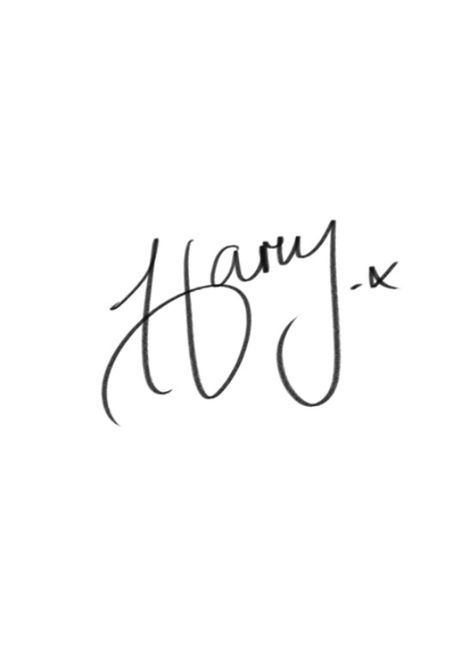 Harry signature Harry Styles Signature Tattoo, Harry Signature, Harry Name Tattoo, Harry Name, Harry Styles Name Logo, Harry Styles Signature, Tpwk Tattoo Ideas Harry Styles Handwriting, Harry Styles Autograph, We'll Be Alright Harry Styles Handwriting