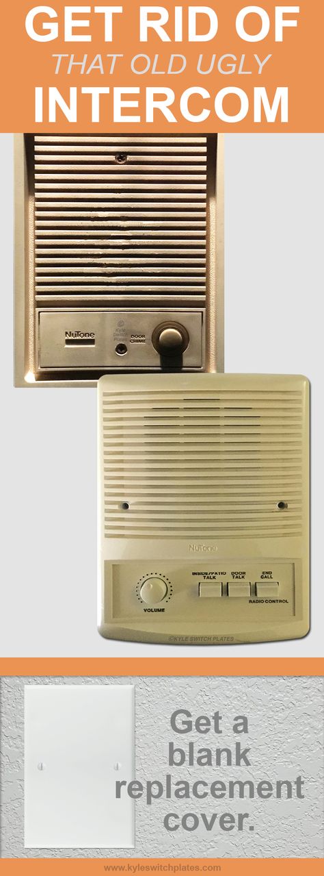 Replace a vintage Nutone intercom speaker with a new black cover plate. Modern Doorbell, Harris House, Doorbell Cover, Door Plates, Door Bell, Diy Cans, Diy Picture, Old Door, Door Makeover