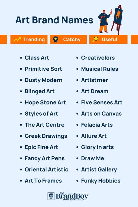 Art Studio Names, Studio Names Ideas, Resin Art Business, Creative Business Names List, Creative Company Names, Business Name Generator, Unique Business Names, Art Connection, Catchy Names