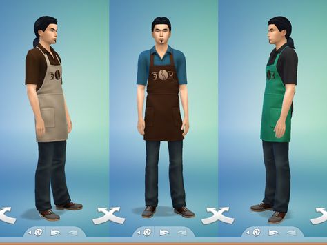 Snaitf's Barista Outfit Sims 4 Barista Outfit, Sims 4 Barista Outfit Cc, Sims 4 Barista Cc, Barista Uniform, Barista Outfits, Ts4 Cc, The Sims4, The Sims, Sims Cc