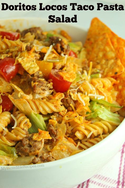 Taco Pasta Salad, Taco Salad Recipes, Taco Ingredients, Taco Pasta, Salad Pasta, Taco Salad, Incredible Recipes, Pasta Salad Recipes, Tex Mex