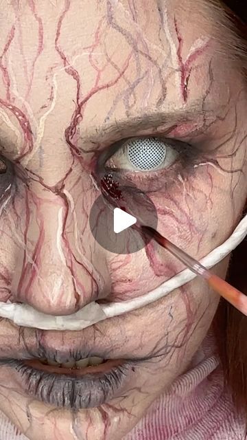 Infected Makeup, Monster Makeup, Fantasy Makeup, Face Painting, Halloween Makeup, Happy Halloween, Makeup Tutorial, Halloween, Makeup