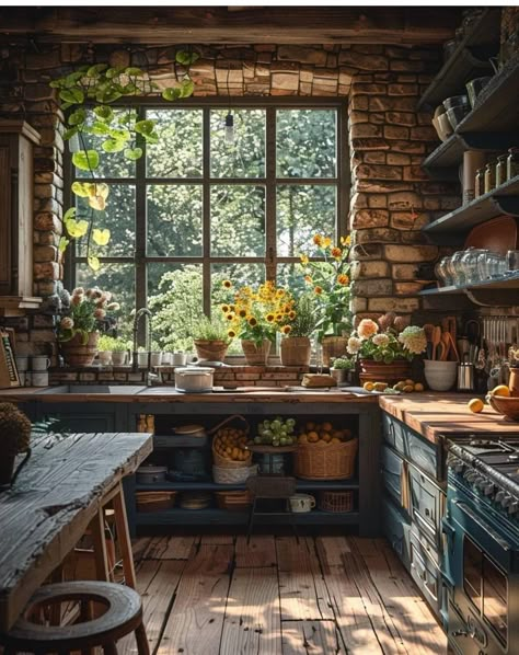 Casa Vintage, Cozy Kitchen, Fantasy House, Dream Room Inspiration, Dream House Interior, House Goals, Dream House Decor, Cottage Homes, Home Fashion