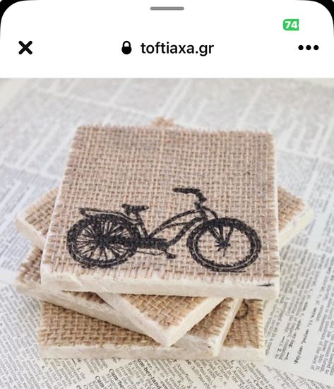 Burlap Coasters, Hand Carved Rubber, Coaster Crafts, Tile Crafts, Tea Coaster, Burlap Crafts, Diy Coasters, Tile Coasters, Crafty Craft