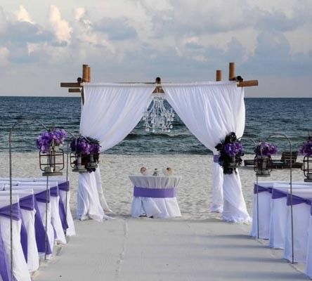 Amethyst Beach Wedding Big Day Weddings Princess Package Lavender Beach Wedding Ideas, Purple Beach Wedding, Gulf Shores Alabama Beach, Beach Wedding Purple, Wedding Phone, Purple Wedding Inspiration, Beach Wedding Locations, Beach Wedding White, Diy Beach Wedding