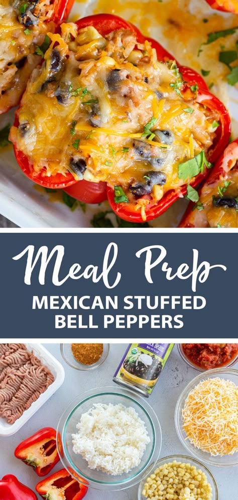 Keto Chili Recipes, Mexican Stuffed Bell Peppers, Recipes With Beans, Stuffed Bell Peppers Recipe, Keto Chili, Clean Meal Prep, Stuffed Peppers Healthy, Bell Pepper Recipes, Healthy Mexican