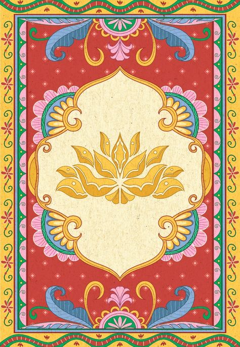 Indian Folk Art Aesthetic, Nepali Pattern Design, India Symbols Art, Culture Design Graphics, South Indian Patterns, Lotus Pattern Design, Indian Designs Pattern Art, Lotus Illustration Design, Desi Patterns