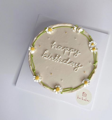 Cottage Core Cake, Minimalist Cakes, Making Cakes, Korean Cake, Simple Cake Designs, Mini Cakes Birthday, Beautiful Birthday Cakes, Creative Birthday Cakes, Cake Flowers