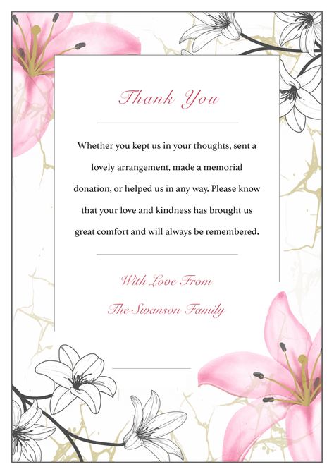 What to Include in a Funeral Thank You Card: Etiquette and Examples - Iridis Memorials Thank You Card Examples, Writing A Eulogy, Losing A Loved One, Thank You Messages, Elegant Cards, Memorial Service, Announcement Cards, Prayer Cards, Expressing Gratitude