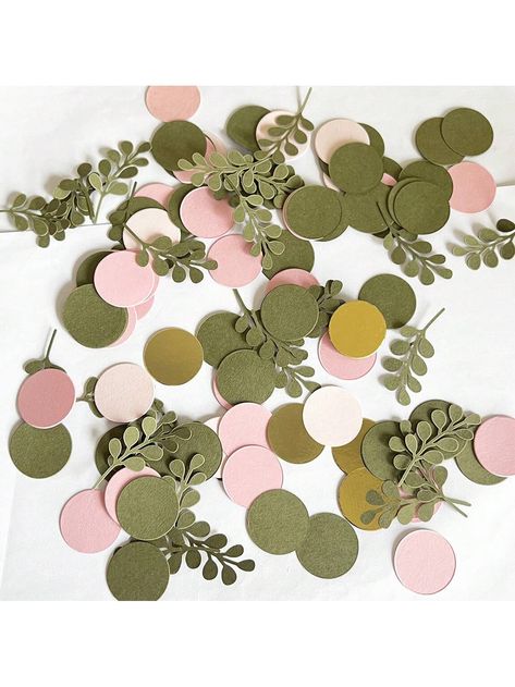 100pcs Greenery Golden Pink Eucalyptus Dots Confetti Baby Shower Green Scatter Table Decoration Flamingo Girl Boho Theme Party Bridal Shower Party Wedding Nursery Decor Supplies Multicolor    Paper     Event & Party Supplies, size features are:Bust: ,Length: ,Sleeve Length: Boho Bridal Table Decor, Baby Shower Home Decorations, Pink And Sage Baby Shower Ideas, Plant Theme Baby Shower Ideas, Pink And Green Baby Shower Ideas, Boho Theme Party, Baby Shower Verde, Adventure Baby Shower Theme, Anchor Birthday