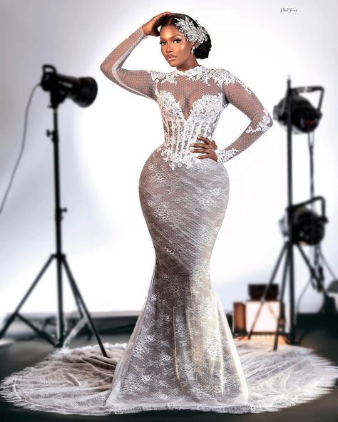 Wedding Dresses South Africa, Veekee James, Sleeve Mermaid Wedding Dress, Boho Formal, Long Sleeve Mermaid Wedding Dress, Open Dress, African Bride, Luxury Look, Sheer Wedding Dress