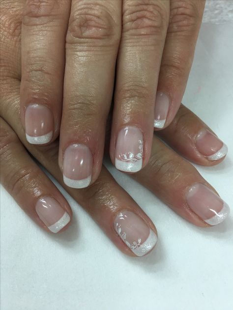 Simple clean white French Gel Nails Bride Nails French, Nails For Mother Of The Bride, Clean White Nails, Mother Of The Bride Nails, Girls Nail Designs, Gel Nails French, Natural Nail Designs, French Manicure Nails, Simple Gel Nails