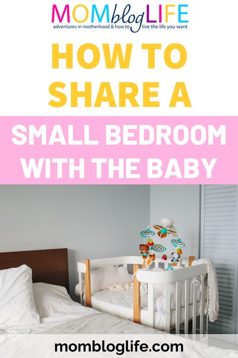 Nursery 1 Bedroom Apartment, Small Shared Nursery With Parents, Small Room With Crib And Bed Ideas, Nursery In The Bedroom, Small Bedroom With Nursery, Newborn In One Bedroom Apartment, Master Bed Nursery Combo, Nursery In 1 Bedroom Apartment, Nursery One Bedroom Apartment