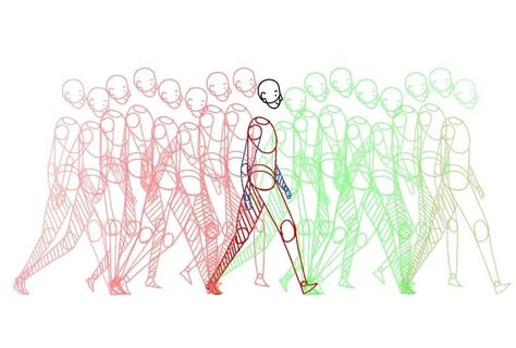 Animated Walk Cycle, Frame By Frame Animation Reference Anime, Walking Frame By Frame, Animation Practice Learning, Walk Cycle Frames, Walk Animation Cycle, Walking Animation Frames, Walking Animation Reference, Animation Tutorial Frame By Frame