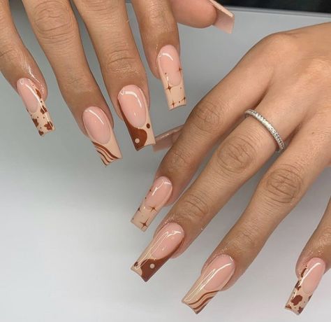 Acrylic Nails Nude, Brown Acrylic Nails, Glamour Nails, Work Nails, Short Square Acrylic Nails, Acrylic Nails Coffin Pink, Acrylic Nails Coffin Short, Brown Nails, Square Acrylic Nails