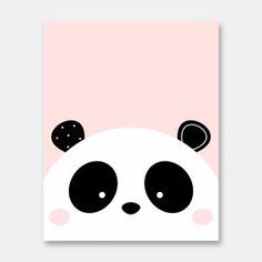 Canvas Painting Small Size, Pink Canvas Art Easy Cute, Easy Paintings Pink, Easy Animals To Paint, Cute Panda Painting, Cat Canvas Painting, Cute Easy Paintings, Panda Painting, Kids Canvas Art