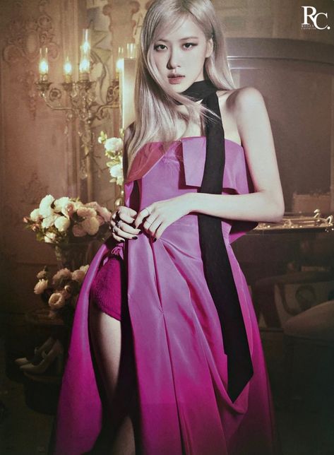 Photobook (7) Rose Queen, Rosé Aesthetic, Rose Park, Rose Icon, Park Chaeyoung, Rosé Blackpink, Blackpink Rose, Yg Entertainment, Red Formal Dress