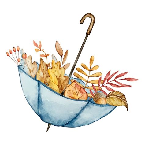 Vector watercolor illustration of a blue... | Premium Vector #Freepik #vector #watercolor-pumpkin #fall-watercolor #vintage-illustration #autumn-watercolor Fall Autumn Illustration, Easy Fall Sketches, Autumn Illustration Aesthetic, Autumn Vector Illustration, Autumn Watercolor Illustration, Easy Fall Watercolor Paintings, Autumnal Illustration, Autumn Illustration Art, Autumn Watercolor Paintings