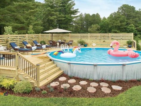 Pool With A Deck, Decks Around Pools, Deck Piscina, Pool Deck Plans, Best Above Ground Pool, Swimming Pool Decks, Outdoor Pool Area, Pool Deck Ideas, Pool Life