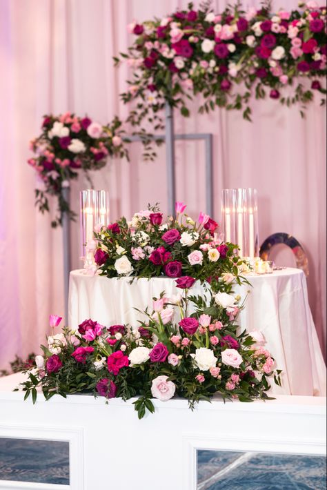 Pink Sweetheart Table, Georgia Aquarium, Sweetheart Table, Pink And Purple, Pink Wedding, Table Design, Our Wedding, Dream Wedding, Georgia