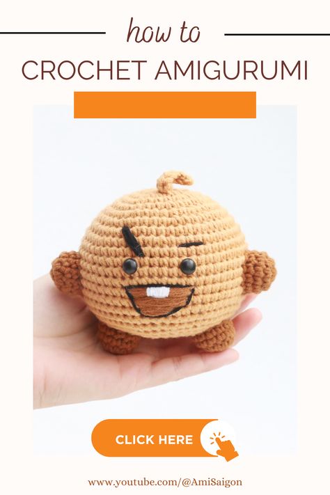 Bts Amigurumi, Crochet Videos Tutorials, Crochet Free, Crochet Videos, Easy Tutorial, How To Crochet, Amigurumi Crochet, Video Tutorials, Crocheted Item