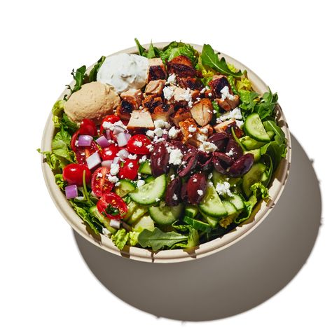 Cava Salad, Cava Chicken, Chicken Hummus, Feta Cucumber, Chicken Salad Bowls, Greek Vinaigrette, Fast Casual Restaurant, Spice It Up, Chicken Bowl