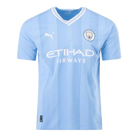 Manchester City Home Jersey 2023/24 College Football Outfits, Sports Meet, Etihad Stadium, مانشستر سيتي, Home 2023, Football Outfits, Man City, Football Kits, Soccer Jerseys