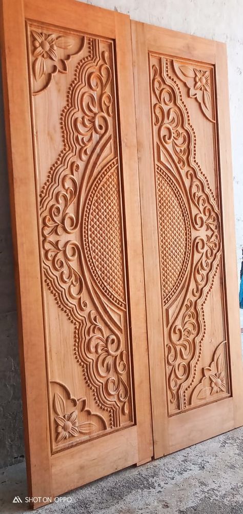 Cnc Door Design, Cnc Door, Main Door Design Photos, Pooja Door Design, Pooja Door, Wooden Double Doors, Double Door Entrance, Main Doors, Door Design Photos