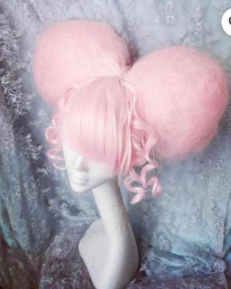 Cotton Candy Hair, Candy Hair, Flower Crown Headband, Handmade Costumes, Candy Theme, Candy Floss, Candy Candy, Different Shades Of Pink, Pink Cotton Candy