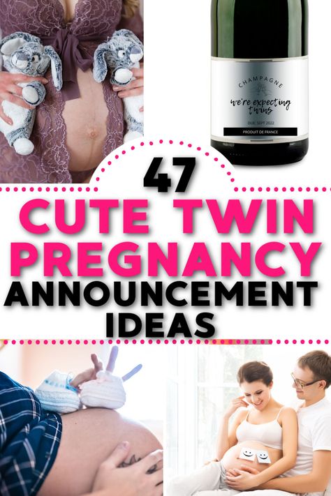 Looking for some unique twin pregnancy announcement ideas? Check out these fun announcements that will shock everyone! Cute Twin Announcements, Twin Reveal Announcement, Cute Twin Pregnancy Announcement, Its Twins Announcement, Announcing Twins To Family, Twin Announcement Ideas Funny, Surprise Twin Announcement, Twins Announcement Ideas, Twin Baby Gender Reveal Ideas